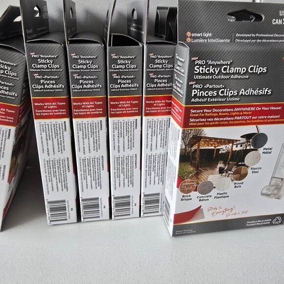 Adhesive "Sticky Clamp Clips" Simply Living Solutions LOT OF 10 - Picture 2 of 6